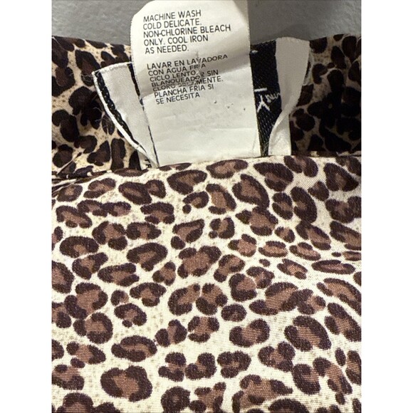 Bentley Women's Leopard Print Blouse Long Sleeves 100% Polyester Size Large - Picture 6 of 6